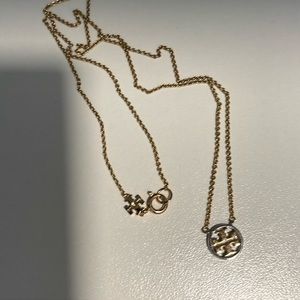 Tory Burch silver/gold pendant necklace